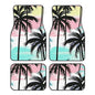 Universal Fit Car Floor Mats, Watercolor Tropical Hawaii Coconut Palm Trees Set of 4pcs Car Carpet Fit for SUV, Vans, Sedans, Trucks - color: Hawaii Coconut Palm Trees