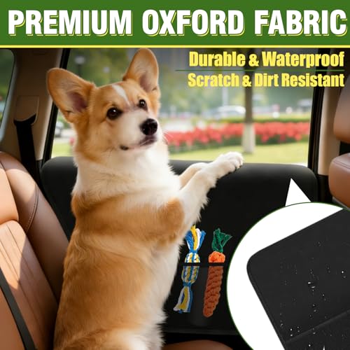 AZY Dog Car Door Protector – Extra Large Oxford Fabric Car Door Mat, Scratch & Dirt Resistant, Waterproof Pet Car Barrier for SUVs & Cars, Easy Install with Storage Pockets, Car Protector for Dogs