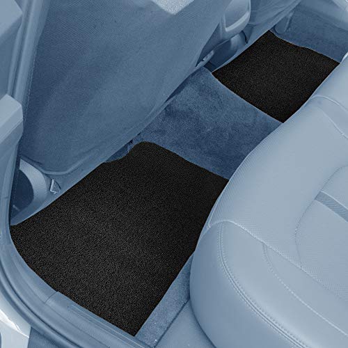 FH Group Car Floor Mats - DIY Ultra Waterproof Trimmable Non-Slip Vinyl Floor Mats, Solid Black
