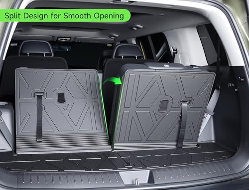 Cargo Trunk Mat with Backrest Mats for Hyundai Santa Fe 2024 2025 2026,All Weather Protection TPE Heavy Duty Cargo Liner Santa Fe Accessories,Black - size: Hyundai Santa Fe 2024-2026