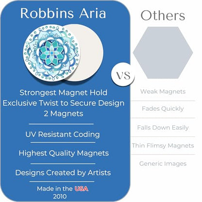 Screen Door Magnets Double Sided – Keep People, Kids, and Dogs from Running into a Screen Door. Saver - Robbins Aria Hummingbird - color: Hummingbird