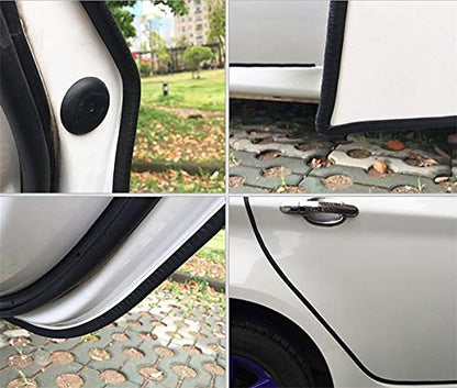 33Ft(10M) Long Car Door Edge Guards, U Shape Edge Trim Rubber Seal Protector Car Door Protection Anti-Collision Rubber Clips Easy to Cut No Need Adhesive Fit for Most Vehicles| Black