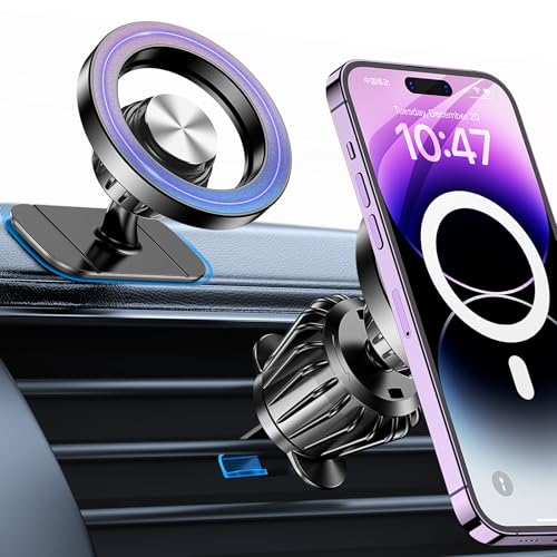for Magsafe Car Mount【Strong Magnets】Magnetic Phone Holder for Car Phone Holder Mount Dash Mounted Holders Phone Holders for Your Car Accessories for Women Men for iPhone 17 Pro Max 16 15 14 - color: Black