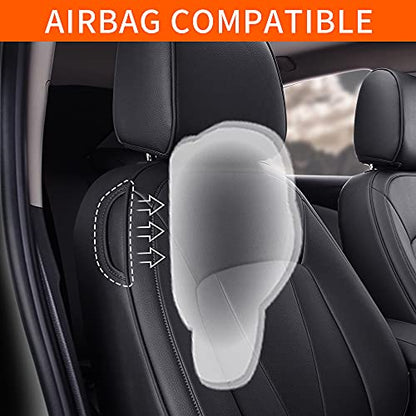 AOMSAZTO Car Seat Cover for Mazda 3 2019 2020 2021 2022 2023 2024 2025 2026 - Full Set Customized Black Faux Leather Seat Covers - color: Black, size: Mazda 3 2019-2026 Seat Covers Full Set