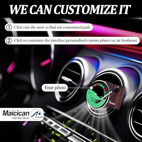 Maicican 12PCS Customizable Car Air Freshener Vent Clip, Pop Singer Album Cover Record Player Shape, Music Lover Gifts. (Retro) - style: Retro