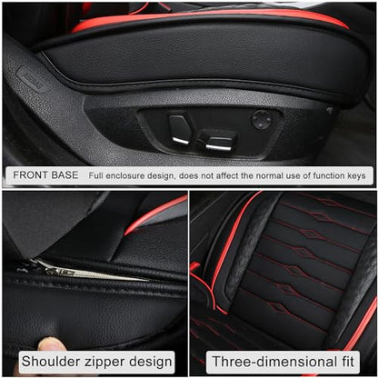 Seat Covers for Truck 2007-2024 GMC Sierra Chevy Silverado 1500 2500/HD 3500/HD Nappa Leather Car Seat Covers Waterproof and Dustproof Car Seat Protectors（Coffee）