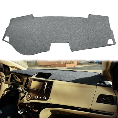 Dash Cover Mat Custom Fit for Toyota Sienna 2011-2014, Dashboard Cover Pad Carpet Protector (Dark Gray) F150 - color: 11-14 DarkGary