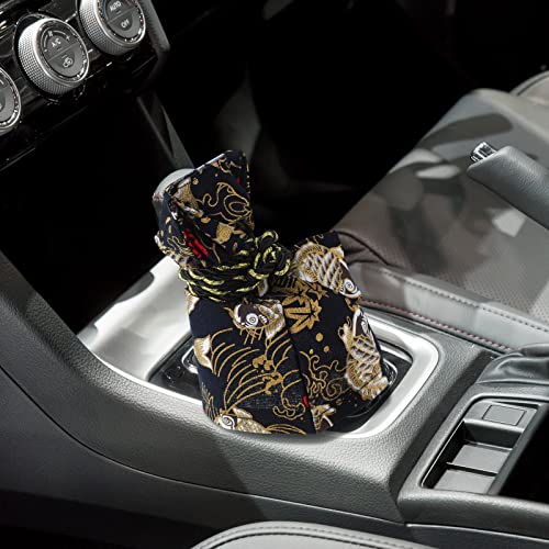Frienda Car Shift Knob Cover JDM Ancient Japanese Antiquity Element Shift Boot Cover Car Boots Automotive Knob with Rope for Truck(Koi Fish)
