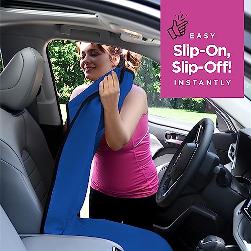 lebogner Waterproof Sweat Towel Car Seat Cover for Post Gym Workout, Running, Swimming, Beach and Hiking (Blue) - color: Blue