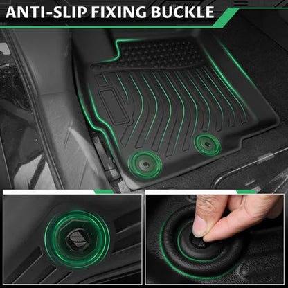 Floor Mats for Mitsubishi Outlander Sport 2011-2024, Outlander Sport Floor Mats Full Set Custom Fit Floor Liners & Backrest Mat & Cargo Liner, TPE Summer Winter Non-Slip Waterproof Mats Accessories