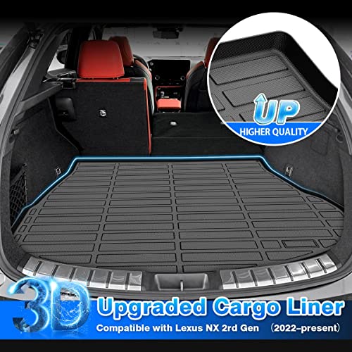 Cartist Cargo Liner Fits for Lexus NX & NX Hybrid 2022-2025 2026 (NX250 / NX350 / NX350h / NX450h+) All Weather Rear Trunk Mat for NX Accessories 3D High Edge Heavy Duty - size: 4)Lexus NX & NX Hybrid【2022-2025】