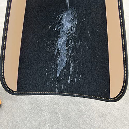 CAR PASS Waterproof Universal Fit Car Floor Mats, Car Mats Fit for SUV,Vans,sedans, Trucks,Set of 4pcs Car Carpet with Driver Heel Pad (Beige) - color: Beige
