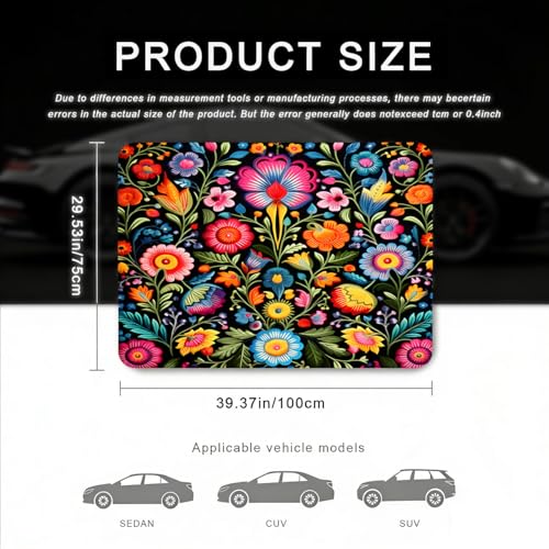 Car Trunk Mat - Universal Size 29" x 39", Floral Pattern Cargo Liner, Car Accessory for SUVs/Sedan/Wagons, Durable Protective Mat, Trunk Liner for Families/Travel Enthusiasts (Flowers-4) - style: flowers-4