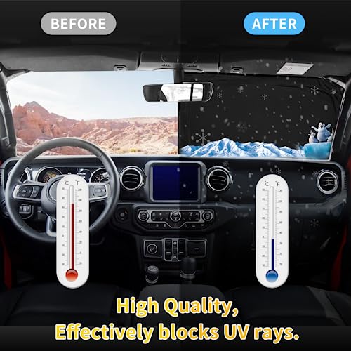 for Toyota Tacoma 2016-2023 2024 2025 2026 Sun Shade Sunshade Windshield Cover - 4 Layers Front Window Shade Custom Fit Tacoma 2Dr 4Dr Pickup Sun Visor 240T Shade Blocks UV Rays Car Accessories - size: for Tacoma 2016-2026