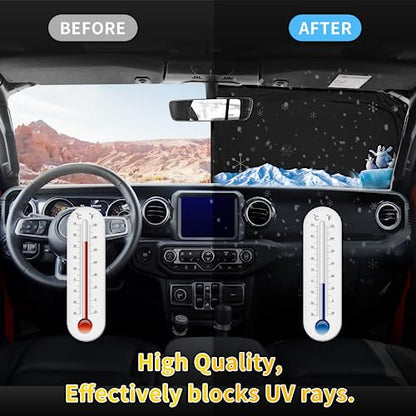 for Toyota Tacoma 2016-2023 2024 2025 2026 Sun Shade Sunshade Windshield Cover - 4 Layers Front Window Shade Custom Fit Tacoma 2Dr 4Dr Pickup Sun Visor 240T Shade Blocks UV Rays Car Accessories - size: for Tacoma 2016-2026