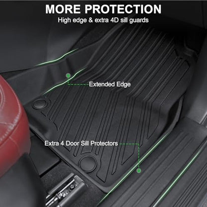 Floor Mats for 2017-2025 Mazda CX-5, TPE All Weather Durable Floor Liners Door Sill Guards for Mazda CX5 Accessories