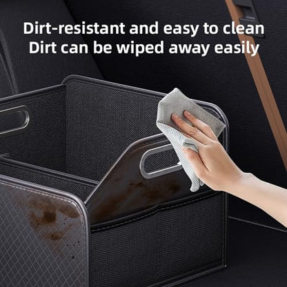 Car Trunk Organizer and Car Storage,Collapsible Multi-Compartment Car Organizers, Waterproof foldable luggage bag with 4 pockets，Suitable for any car