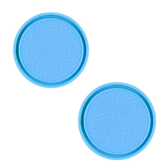 Cup Holder Inserts for Car, Car Coasters for Cup Holders, Silicone Anti-Slip Car Cup Coasters, Universal Auto Accessories for Your Car, Cute Car Decorations for Women, Easy Clean Set（Blue） - color: Blue