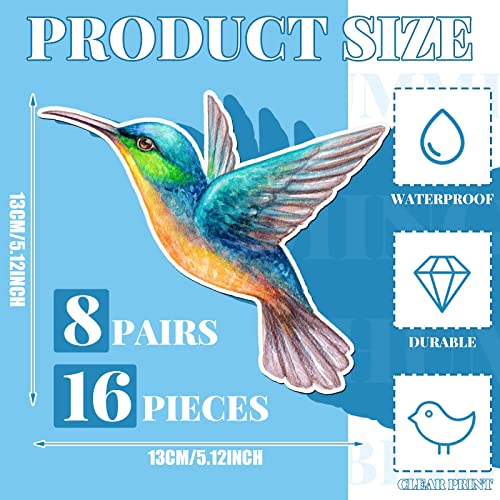 16 Pcs Hummingbird Magnets for Screen Doors Double Sided Screen Door Magnets Stickers Decorative Magnetic Decor for Window Patio Sliding Doors Protector - style: Hummingbird