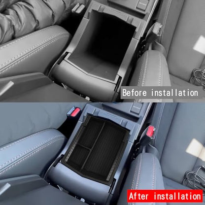 Center Console Organizer Fit for Forester 2025, Console Tray for 2025 Forester Insert Glove Pallet Organizer with 2 Removable Rubber Mats Anti Slip