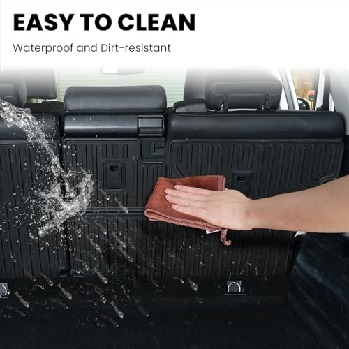 LASFIT Premium Extra Thick Rear Seat Back Mats for Toyota 4Runner 2010-2024 (Only fit 5-Seats) Seat Back Cover | TPE Custom Fit Waterproof 4 Runner Second Row Back Seat Backrest Protector Liners