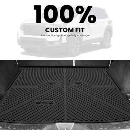 LASFIT Cargo Mat for Honda Passport 2025 2024 2023 2022 2021 2020 2019, All Weather Custom Fit TPE Trunk Mat Trunk Tray Cargo Tray, Black