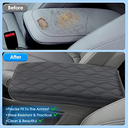 2022-2025 2026 Ioniq 5 Center Console Cover for Hyundai Ioniq 5 (SE/SE Standard Range/SEL/Limited/XRT), Waterproof&Cushion Lether Armrest Cover 2023 2024 2025 Ioniq 5 Accessories (Padded) - color: (for Ioniq 5) Padded - Leather