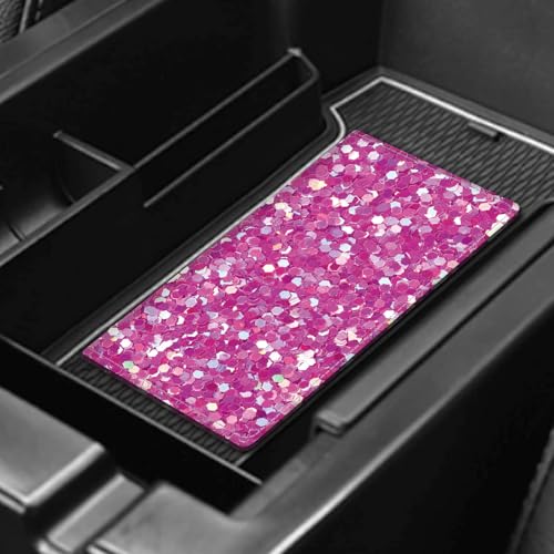 Leather Car Registration and Insurance Card Holder, Cute Car Accessories Vehicle Glove Box Car Organizer for Documents, Cards, License Glitter Purple Pattern - color: Glitter Purple Pattern