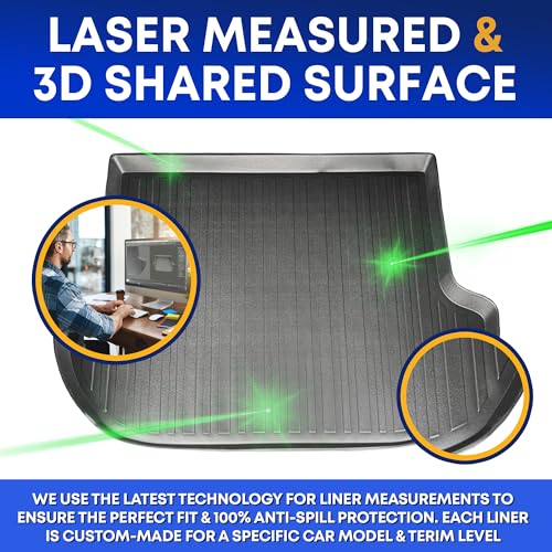 Premium Cargo Liner for Nissan Murano 2015-2024 - 100% Protection - Custom Fit Car Trunk Mat - All-Season Black Cargo Mat - 3D Shaped Laser Measured Trunk Liners for Nissan Murano.
