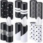 Outus 12 Pcs Geometric Car Tissues Cylinder Holder with 3 Ply Facial Tissue Bulk Black White Round Tissue Holder Travel Tissues Boxes Container for Car Cup Wedding Birthday Party - style: Geometric