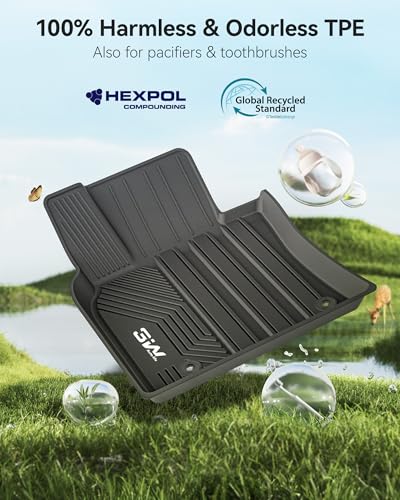 3W Floor Mats Fit Toyota Camry 2018-2024 FWD Only (Not for Hybrid or AWD), TPE All Weather Custom Fit Floor Liner, 1st and 2nd Row, Black(L/LE/SE/TRD/XLE/XSE) - style: 5. Camry|18-24|Floor Mats