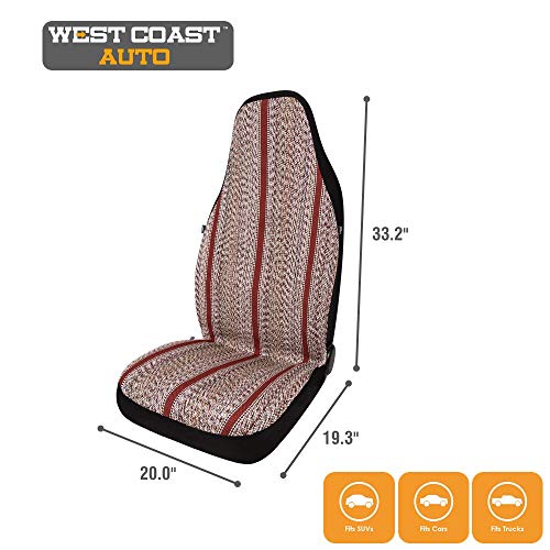 Baja Blanket Bucket Seat Cover for Car, Truck, Van, SUV - Airbag Compatible (2PCS Red) - color: Red