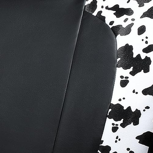 Flying Banner Neoprene Rear Bench car seat Covers car seat Protectors Split 40/60 60/40 (Cow Print & Black, Neoprene) - color: Cow Print & Black, size: Neoprene