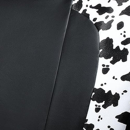 Flying Banner Neoprene Rear Bench car seat Covers car seat Protectors Split 40/60 60/40 (Cow Print & Black, Neoprene) - color: Cow Print & Black, size: Neoprene