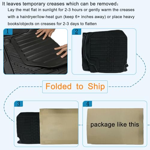 Aiqiying Floor Mats Compatible with Ford Escape 2020-2025 Models，All Weather Carpet Liners Waterproof Durable Custom-Fit Front Rear Rows Full Set Protection TPE Accessories