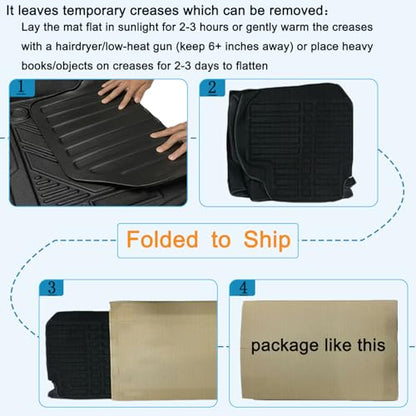 Aiqiying Floor Mats Compatible with Ford Escape 2020-2025 Models，All Weather Carpet Liners Waterproof Durable Custom-Fit Front Rear Rows Full Set Protection TPE Accessories