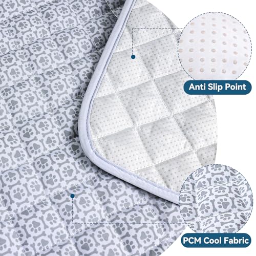 MH MYLUNE HOME Cooling Pet Car Mat for Backseat–Non-Slip Oxford Fabric,with Foldable HandleTravel Pet-Friendly Seat Covers,Dog Bed for Car Pad,for Backseat Extender Seat Protectors 24.8"x54" inch