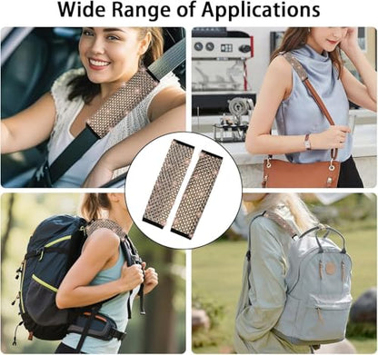 NBTEPEM 2 Pack Bling Car Seat Belt Covers, Diamond Seatbelt Shoulder Protection, Rhinestones Seat Belt Strap Cover Shoulder Pad, Universal Bling Car Interior Accessories (Champagne) - color: Champagne