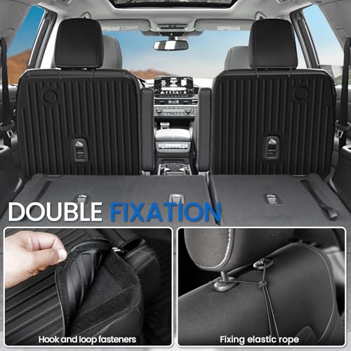 Kick Mats Backrest Mats for 2022-2025 2026 Nissan Pathfinder 7 Seats Captain Chairs Car Mat Accessories, All Weather TPE Interior Protector Seat Back Covers(2nd Row Backrest Mats)