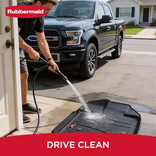 Rubbermaid Car Mats for Ford F-150 2015–2026 & F-150 Lightning 2022–2025 Super Crew Cab (No Fold Flat Storage) | Custom Fit All Weather Floor Mat Heavy Duty Car Mat - size: For Ford F150 2015-2026 & F150 Lightning 2022–2025