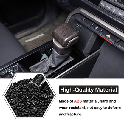 Aunginsy Car Gear Shifter Hand Brake Trim Cover Compatible with Toyota Tundra 2022+, Sequoia 2023+ & Tacoma 2024+, ABS Automatic Center Console Gear Shift Head Knob Scratch Protector Cover Accessories - color: Oak Grain Pattern(A)