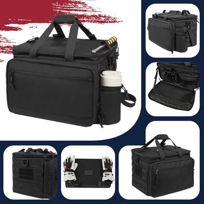 SCAVATA Patrol Bag Law Enforcement, Police Gear Car Front Seat Vehicle Organizer Bags with MOLLE System (Black) - color: Black