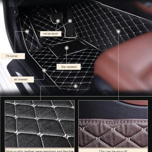Custom Personalized Floor Mats for 99% of Sedan, Trucks SUV, Luxury Full Coverage All Weather Anti-Slip Car Mat Set (Black) - color: Black A