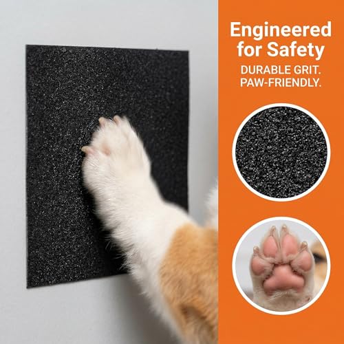 10 Pack Dog Nail Scratch Board, Self-Adhesive Scratch Pad for Dogs Replacement Pet Door Scratcher Shield, No Drilling Door Guard to Protect Doors, Nail File Pad for Dogs Cats, 14.3*9.8 Inch