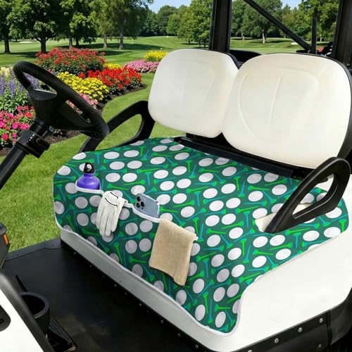 Golf Cart Seat Covers Golf Cart Seat Towel Blanket Group - color: Green Golf with Pocket 2