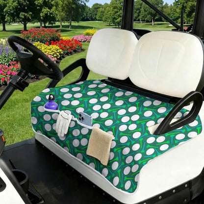 Golf Cart Seat Covers Golf Cart Seat Towel Blanket Group - color: Green Golf with Pocket 2