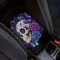 Skull Rose Print Car Center Console Cover,Universal Car Armrest Box Cover Pad for SUVs - color: Skull Rose