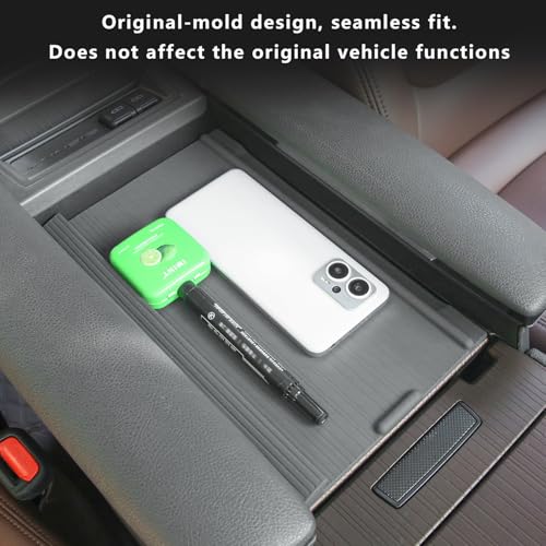 Center Console Armrest Cover for Toyota Sienna 2021-2026 Silicone Armrest Anti-Slip Storage Pad Compatible with LE/XLE/XSE/Woodland Edition/Limited/Platinum(Gray) - size: Center Console Armrest Cover