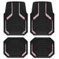 PIC AUTO Car Floor Mats, Pink Sparkly Crystal Bling Glitter Car Mats Set, Front and Rear Heavy Duty Rubber Car Mats with Anti-Slip Backing, All Weather, Trim-to-Fit for SUVs, Trucks, Sedan, Vans - color: Pink Glitter