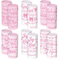 Outus 12 Pcs Christian Car Tissues Cylinder Holder with 3 Ply Facial Tissue Bulk Pink Bow Religious Round Tissue Holder Inspirational Scripture Travel Tissues Boxes Container for Car Cup Home Office - style: Religious Bow